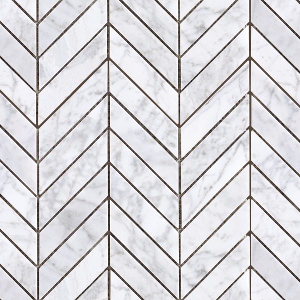 BIANCO CARRARA MARBLE CHEVRON