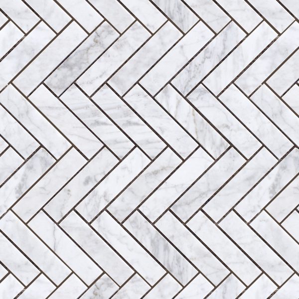 BIANCO CARRARA MARBLE HERRINGBONE